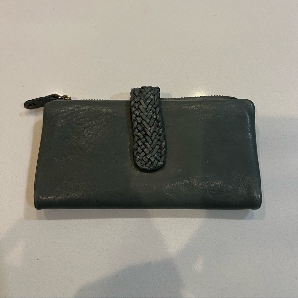 Gray Leather Wallet